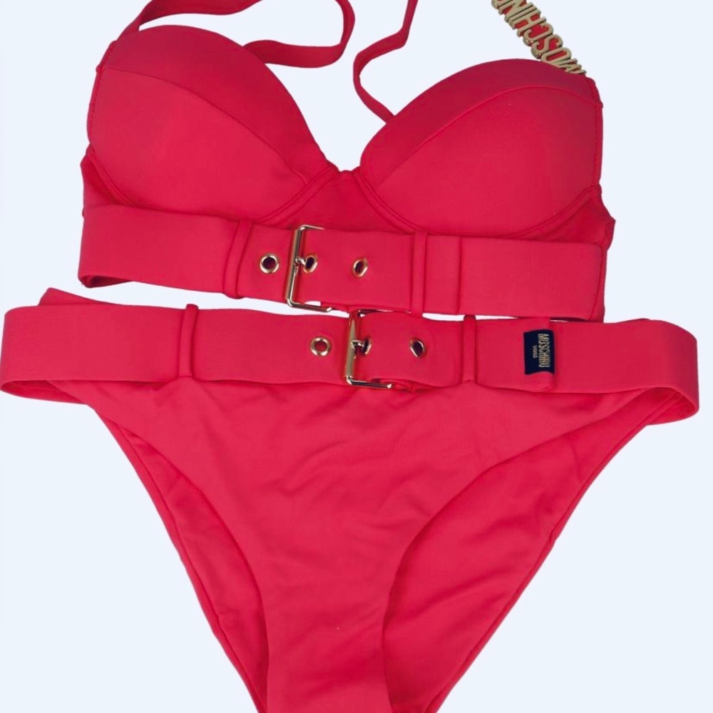 Moschino Belted Bikini Set – Hot Pink